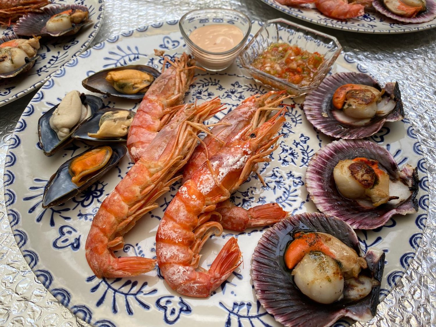 Mariscada a la brasa